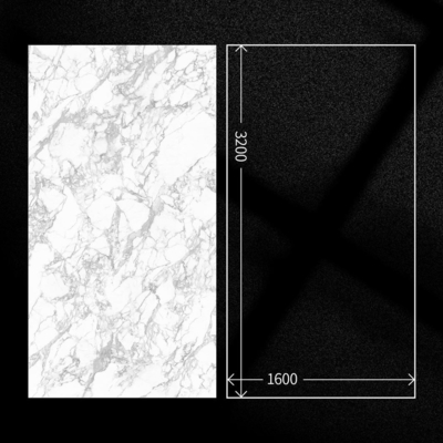 1200x2400mm 큰 크기의 포스텔렌 닦은 유리 대리석 바닥 타일 거실