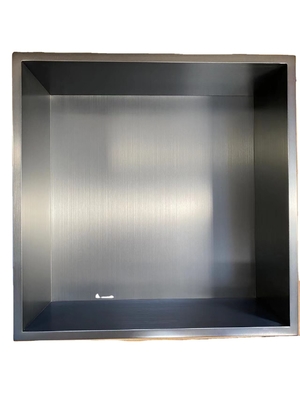 호텔 브러쉬 표면 총 금속 검은 벽에 삽입 된 틈새 샤워실 12 &quot;x 24