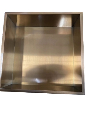 호텔 브러쉬 표면 총 금속 검은 벽에 삽입 된 틈새 샤워실 12 &quot;x 24