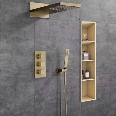 LED등이 있는 방수 샤워 틈바구니 현대 디자인 12x20 검은색