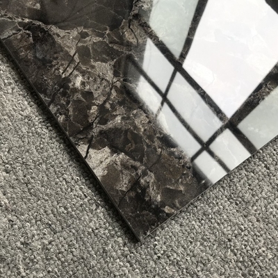 60 x 60cm 포르셀라나토 흑백 쿼커드 돌 대리석 바닥 타일 매트 마무리